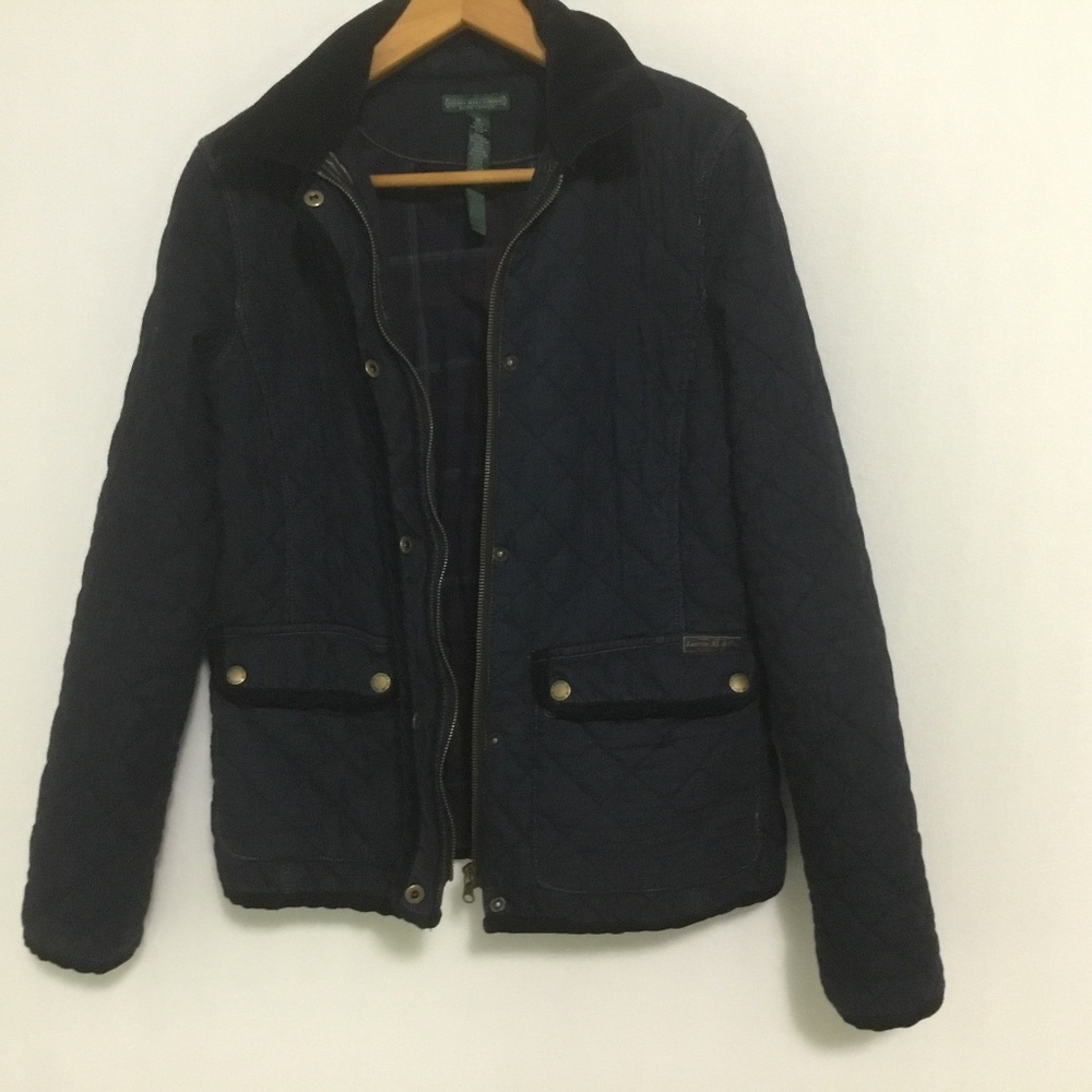 Lauren Ralph Lauren Navy Quilted Jean Jacket